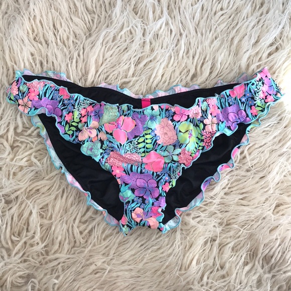 Victoria's Secret Other - Victoria's Secret Cheeky Floral Swim Bottoms Large
